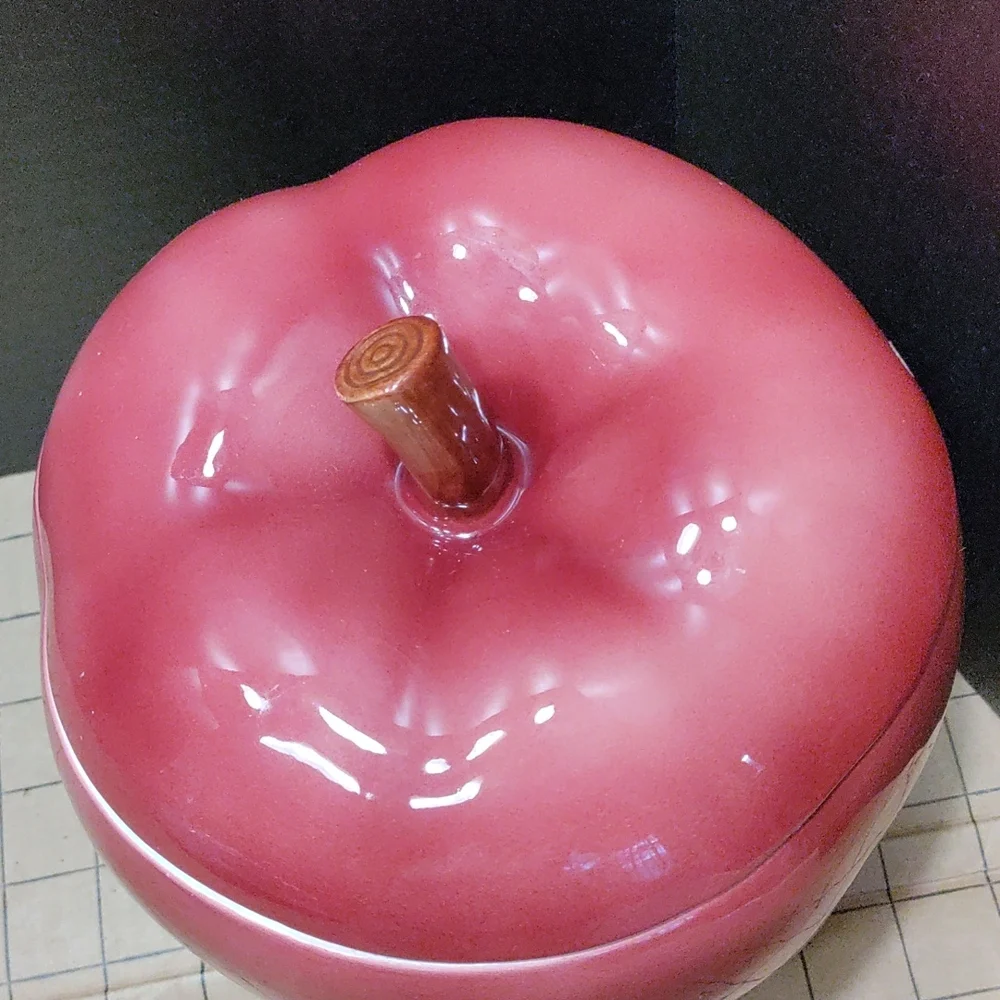Otagiri 1984 large vintage apple cookie jar - Picture 5 of 16